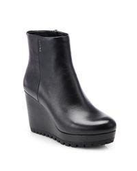 prada wedge ankle boot black|prada 55 leather ankle boots.